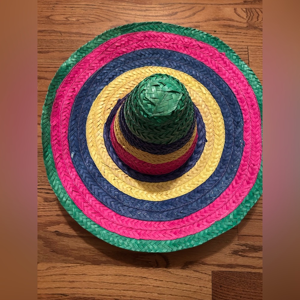 Colorful (Yellow Green Pink Blue) Sombrero - Perfect for Parties and Costumes